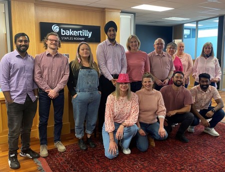 Hawkes Bay team dressed up for Pink Shirt Day